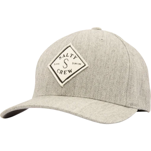 Salty Crew - Tippet Stamped 6 Panel - Heather Grey
