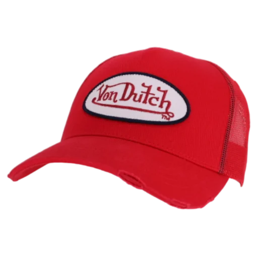 Von Dutch – Oval Patch – Röd truckerkeps