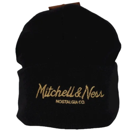 Mitchell & Ness Mössa Pinscript Cuff Knit - Own Brand - Svart Guld