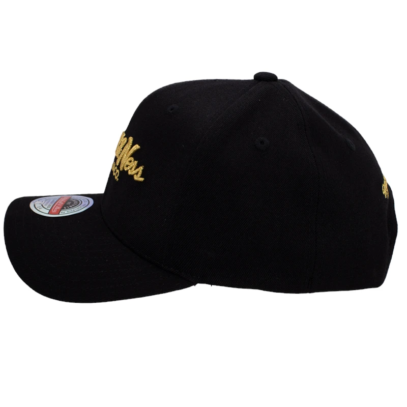 Mitchell & Ness - Pinscript - Svart/Guld keps