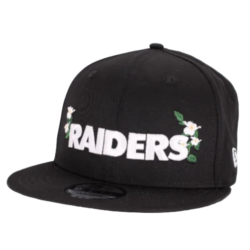 New Era - Oakland Raiders Flower Wordmark - Svart 9Fifty Keps