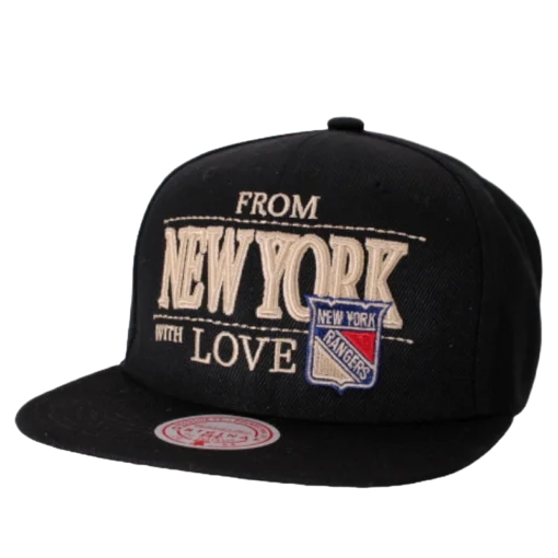 Mitchell & Ness - NHL With Love - NY Rangers - Svart snapback keps