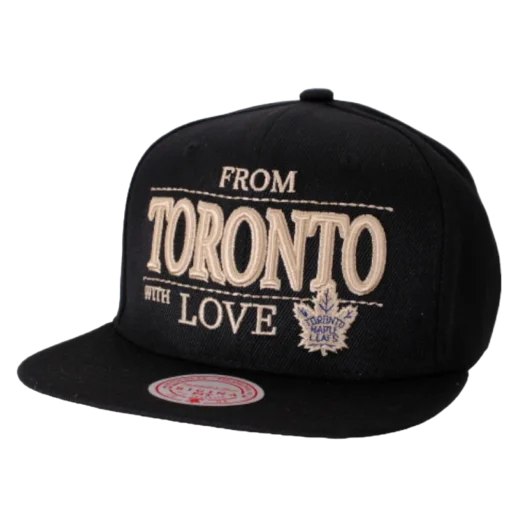 Mitchell & Ness - NHL With Love - Toronto Maple Leafs - Svart snapback keps