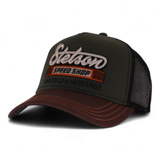 Stetson - Speed Shop- Mörkgrön/Brun Truckerkeps