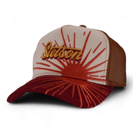 Stetson - Dawn - Vit/Röd Truckerkeps