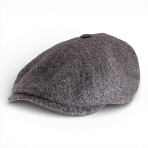 Stetson - 6-Panel Cap Herringbone - Grå