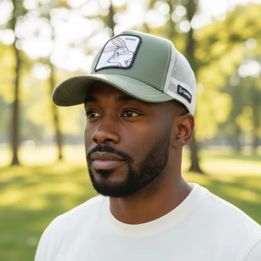 Capslab – Bugs Bunny – Grön/Vit truckerkepssecond view