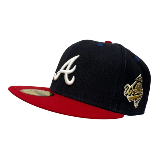 New Era - Atlanta Braves Wool Sidepatch - Marinblå/Röd 59Fifty fitted keps