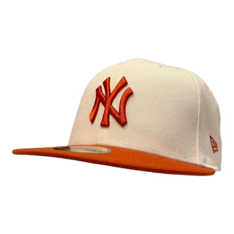 New Era - New York Yankees - Krämvit/Orange 59Fifty fitted keps