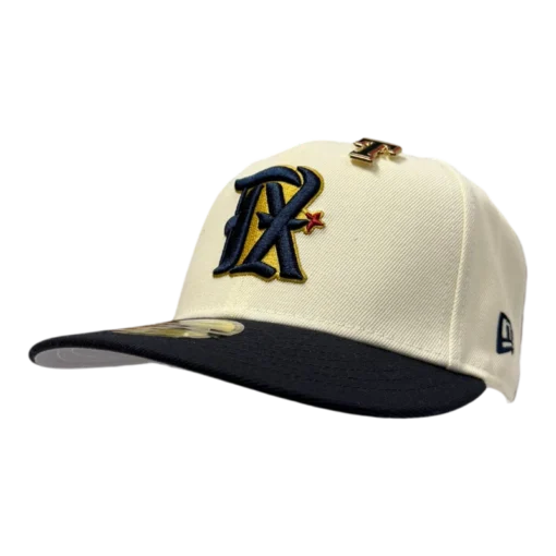 New Era - Texas Rangers Pin - Marinblå/Krämvit 59Fifty fitted keps