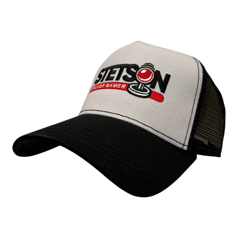 Stetson - Trucker Cap Joystick - Vit/Svart Truckerkeps