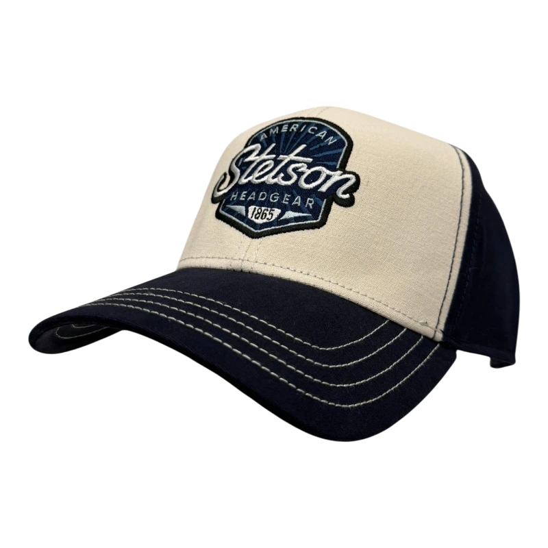 Stetson - Headgear - Krämvit/Marinblå Justerbar Keps