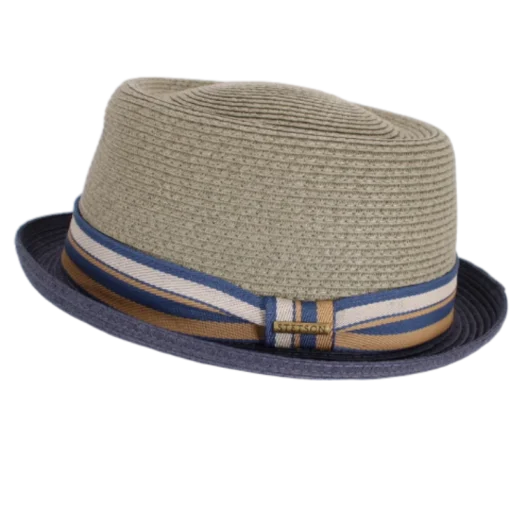 Stetson - Pork Pie Toyo - Grå Stråhatt