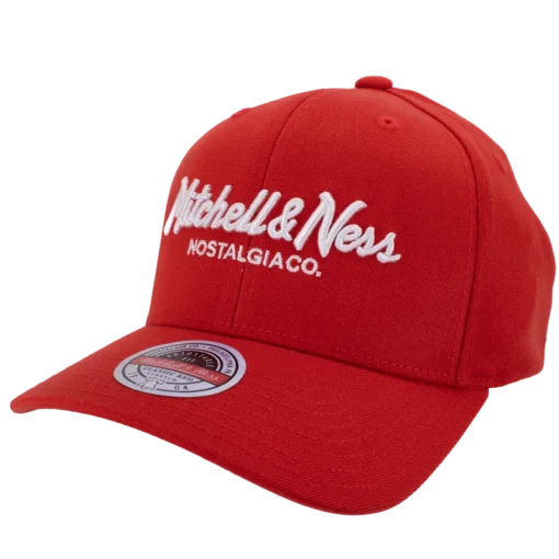 Mitchell & Ness - Pinscript - Röd keps