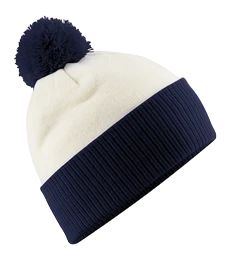 Beechfield - Snowstar Duo Two-Tone Beanie - Blå/vit mössa