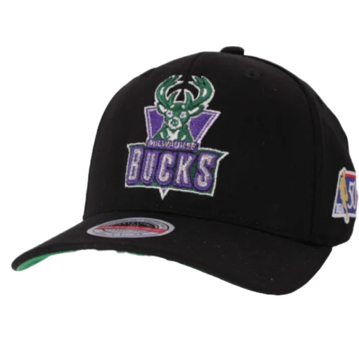 Mitchell & Ness - Milwaukee Bucks 50th Anniversary - Svart Keps