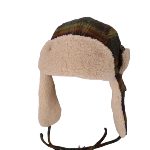 Stetson - Bomber Cap Wool Check - Pilotmössa