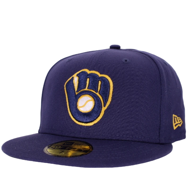 New Era - Milwaukee Brewers- Marinblå 59Fifty Fitted keps