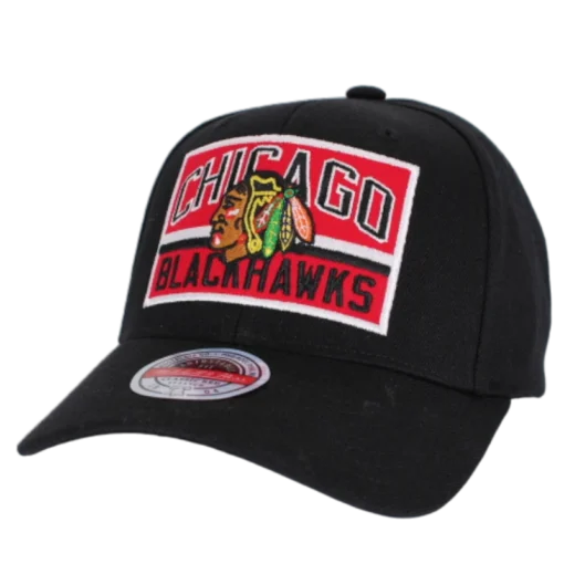 Mitchell & Ness - Horizon Patch - Chicago Blackhawks - Svart Keps