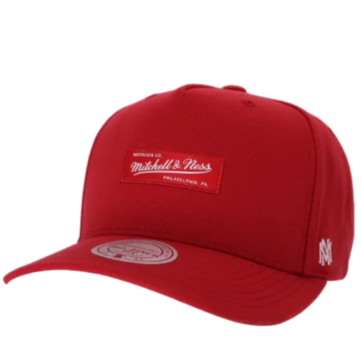 Mitchell & Ness - Box Logo Pro Crown - Röd Snap Back keps