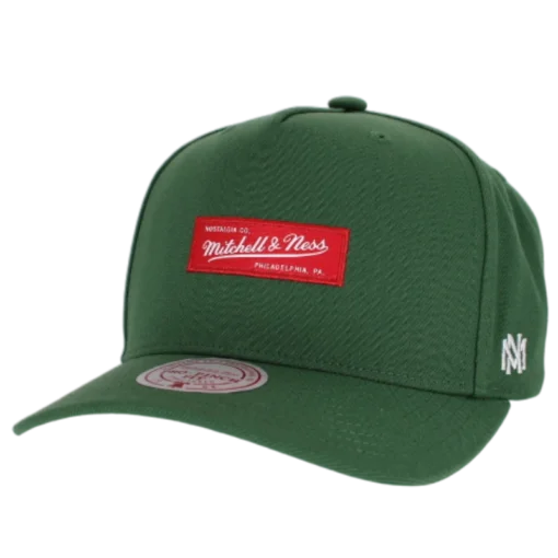 Mitchell & Ness - Box Logo Pro Crown - Grön Snap Back keps