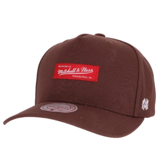 Mitchell & Ness - Box Logo Pro Crown - Brun Snap Back keps