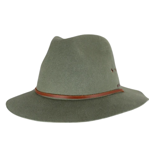 Brixton - Wesley - grön fedora hatt
