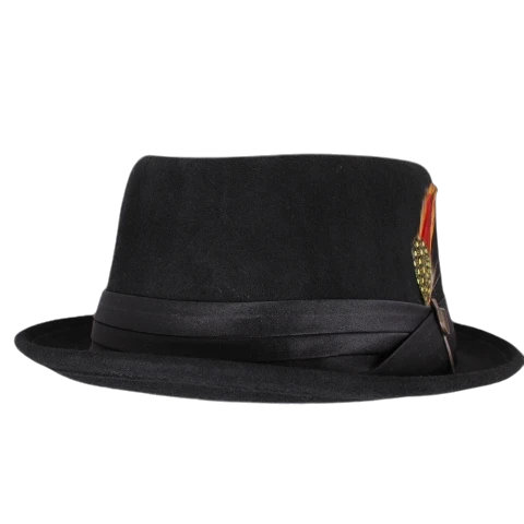 Brixton - Stout pork pie - svart pork pie hatt