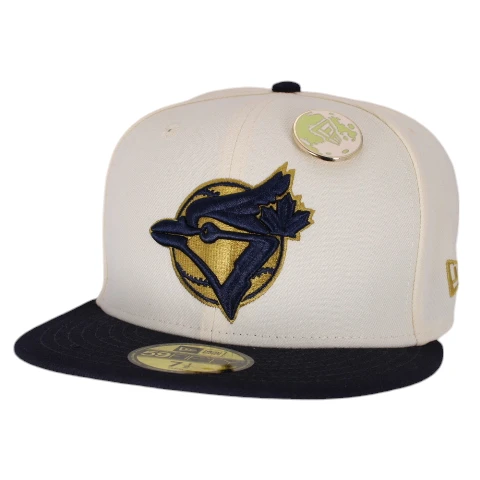 New Era -  Toronto Blue Jays Pin - Vit 59Fifty fitted keps