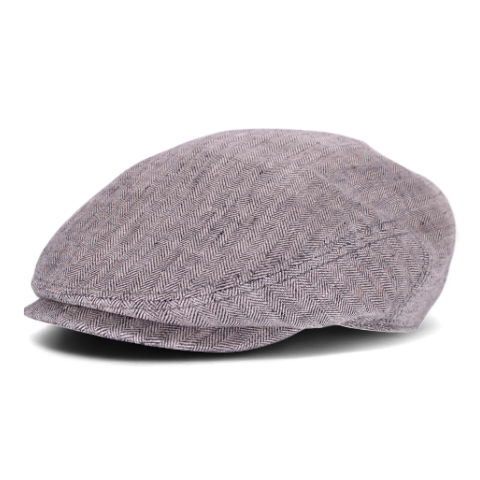 Stetson -Herringbone flat cap - Grå