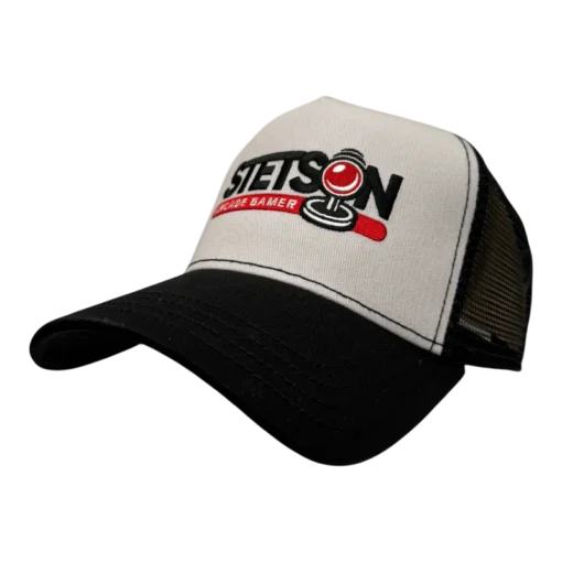 Stetson - Trucker Cap Joystick - Vit/Svart Truckerkeps