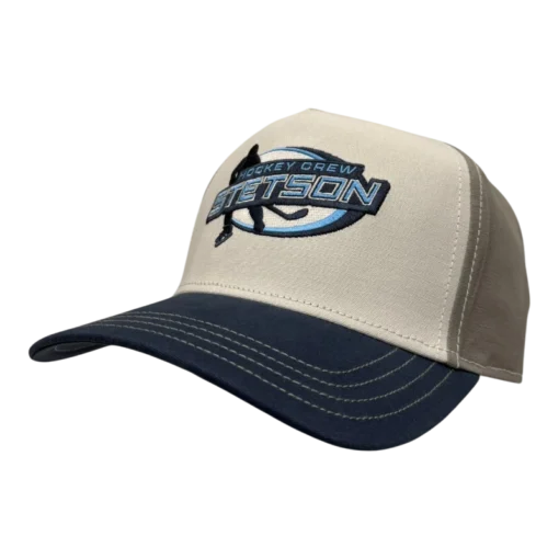 Stetson - Trucker Cap Hockey Crew - Vit/Marinblå Truckerkeps
